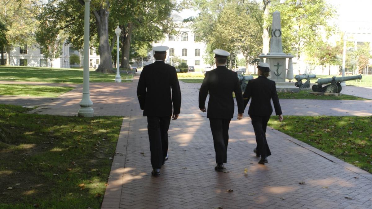 Naval Academy students in Annapolis